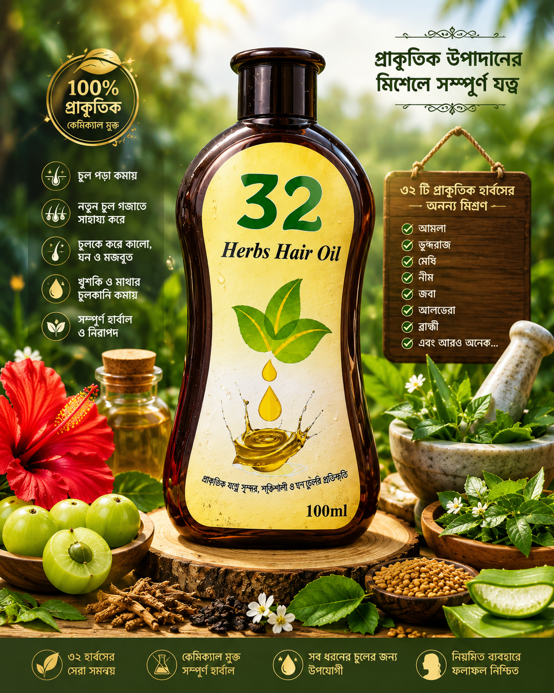 32 Herbs Hair Oil